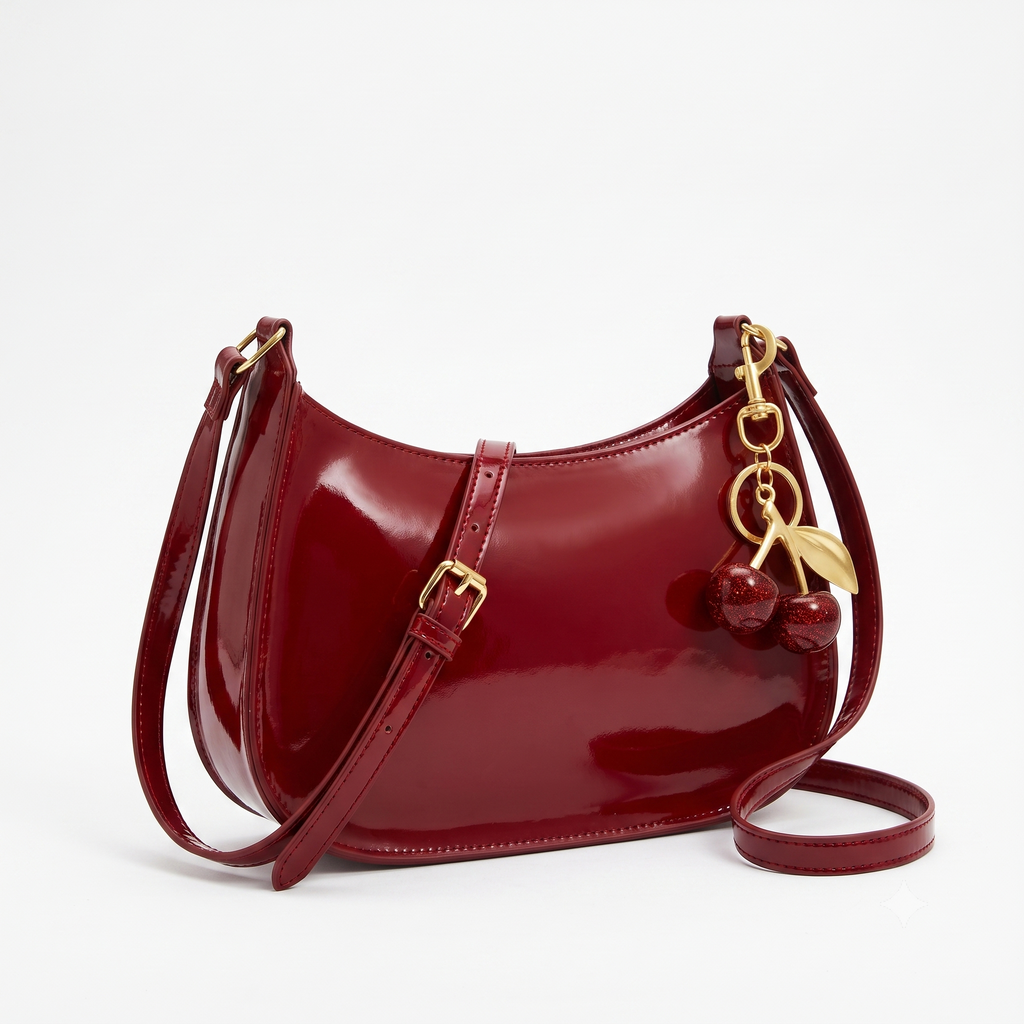 The Cerise Charm Shoulder Bag